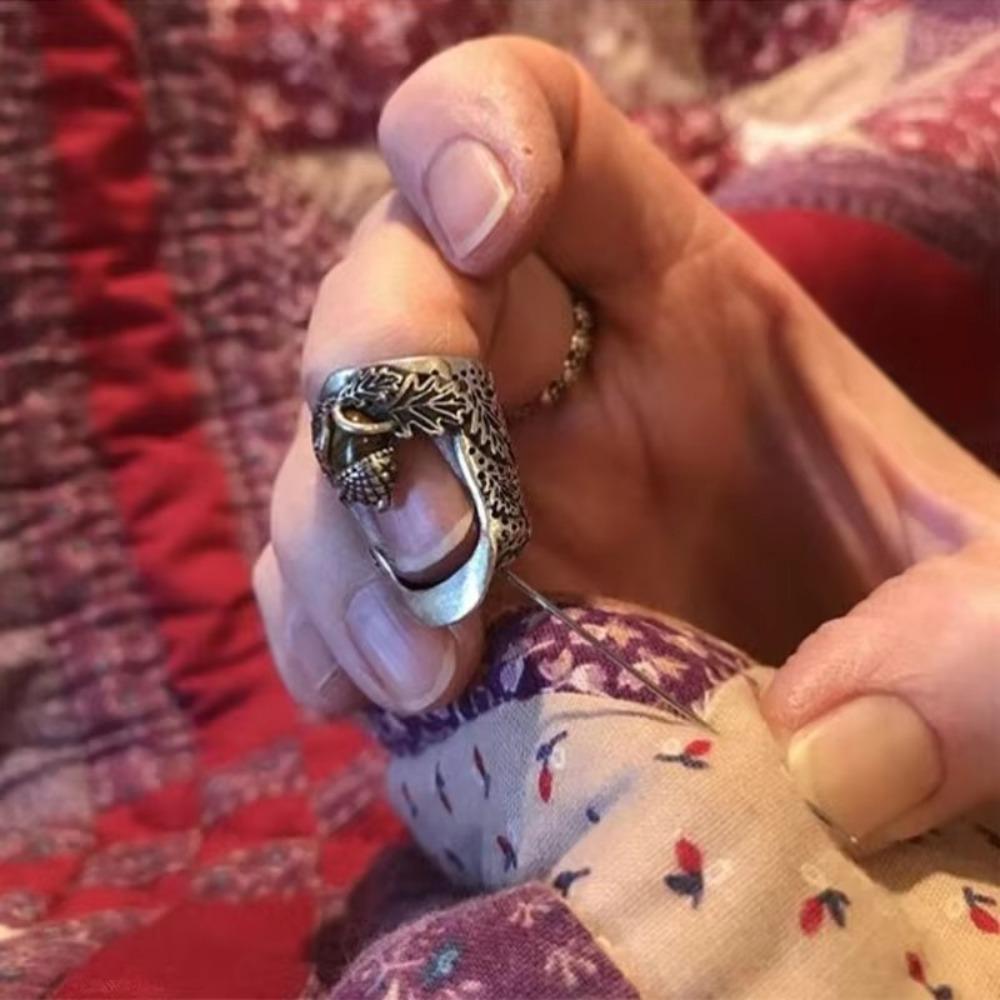 Metal Open Nail Acorn Thimble DIY Craft Embroidery Finger Protector Retro Sewing Thimble Household