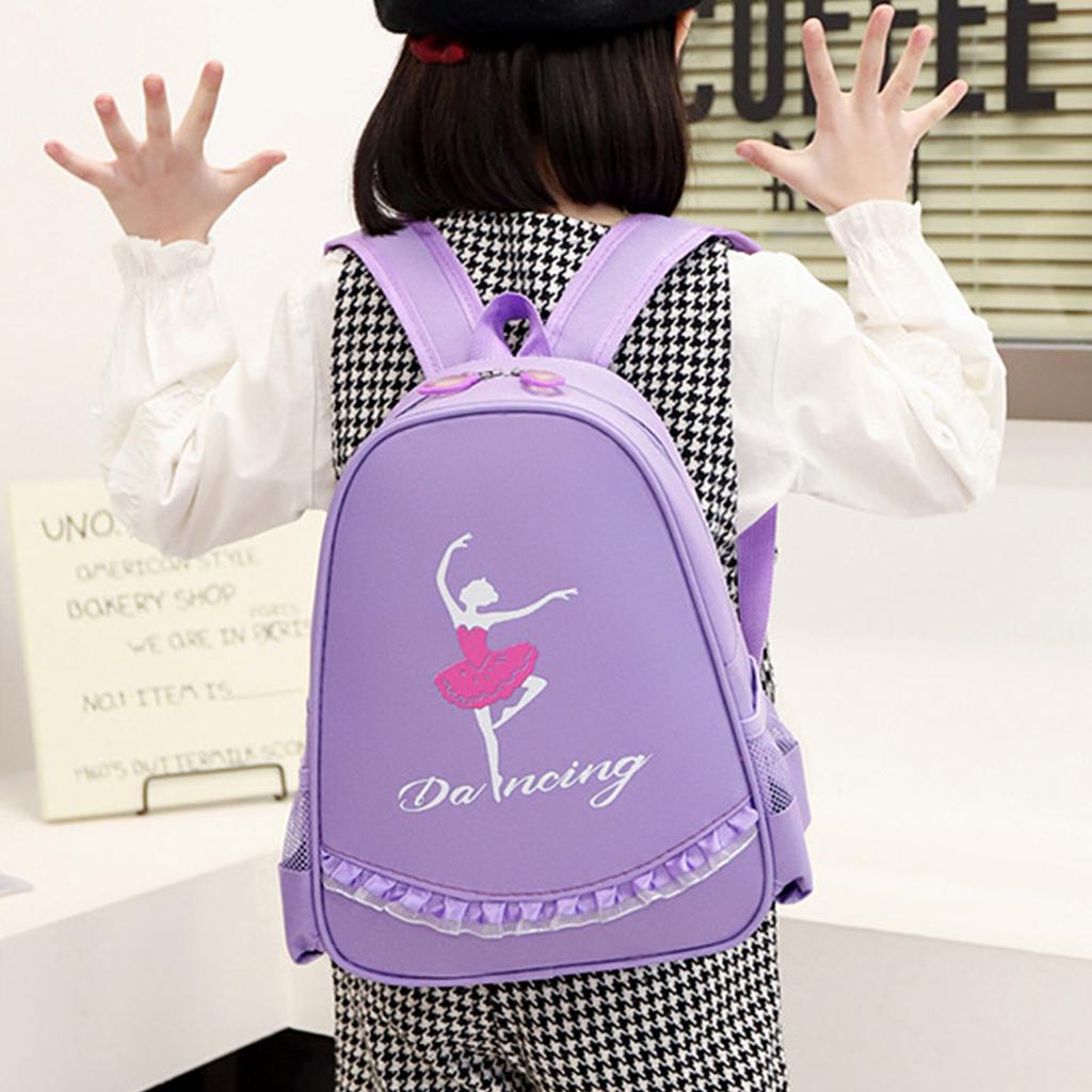 Ballet Sports Dance Bag Children Shoulder Storage Backpack Latin Ballet Bag Girl Princess Dancing Girl Pattern Letter Print Dance Bag