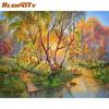 RUOPOTY Frameless Forest Landscape DIY Digital Painting By Numbers Modern Wall Art Canvas Painting For Home Decoration