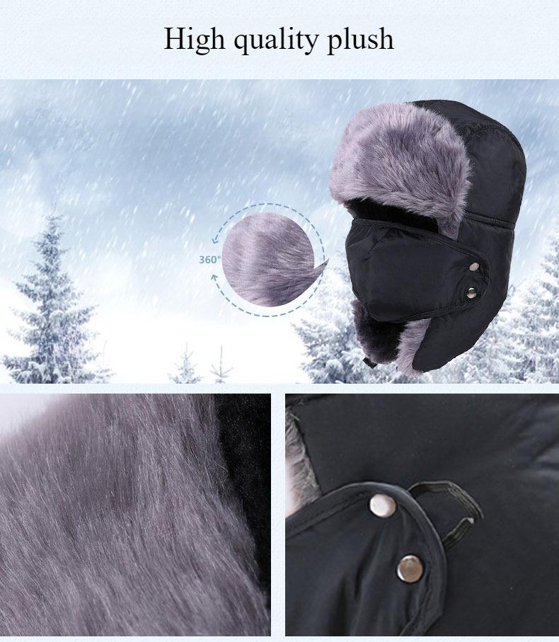 Унисекс зимняя теплая шапка для активного отдыха на открытом воздухе мотоциклетная ветрозащитная маска для лица мужская и женская шерстяная толстая теплая шапка