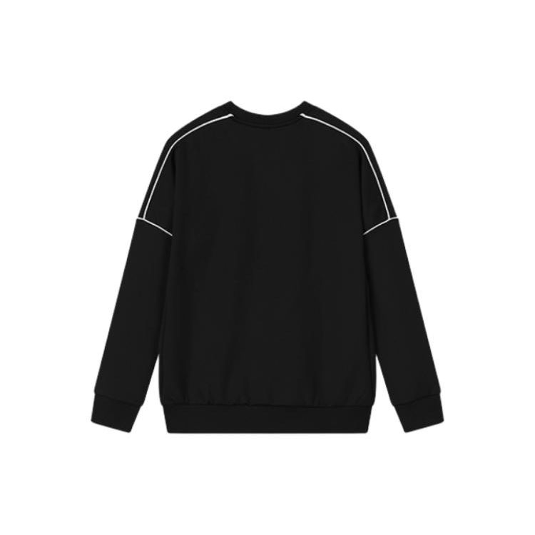 Fila Сплошной цветной свитшот с круглым вырезом и логотипом, мужские топы, черный A51M331222F-BK