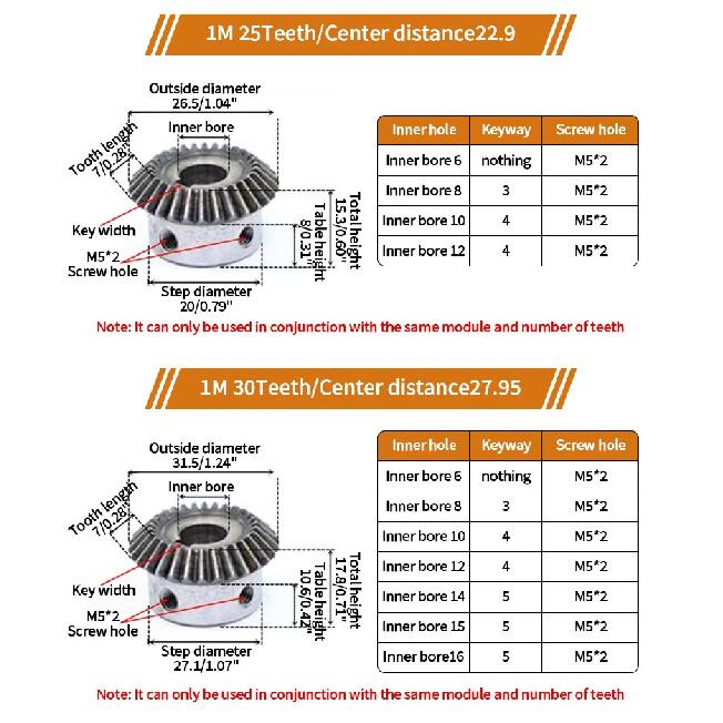 1.5M18T 1.5M20T Bevel Gear 1.5 Mod 18 Teeth 20 Teeth Hole 6/8/10/14/15/16mm Precision Pinion Transmission 45# Steel 90° Angle