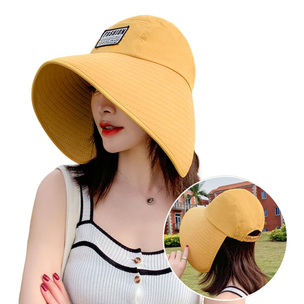 Женская пляжная шляпа от солнца с широкими полями, летняя уличная шляпа от солнца с защитой от УФ-лучей для рыбалки, кемпинга, путешествий