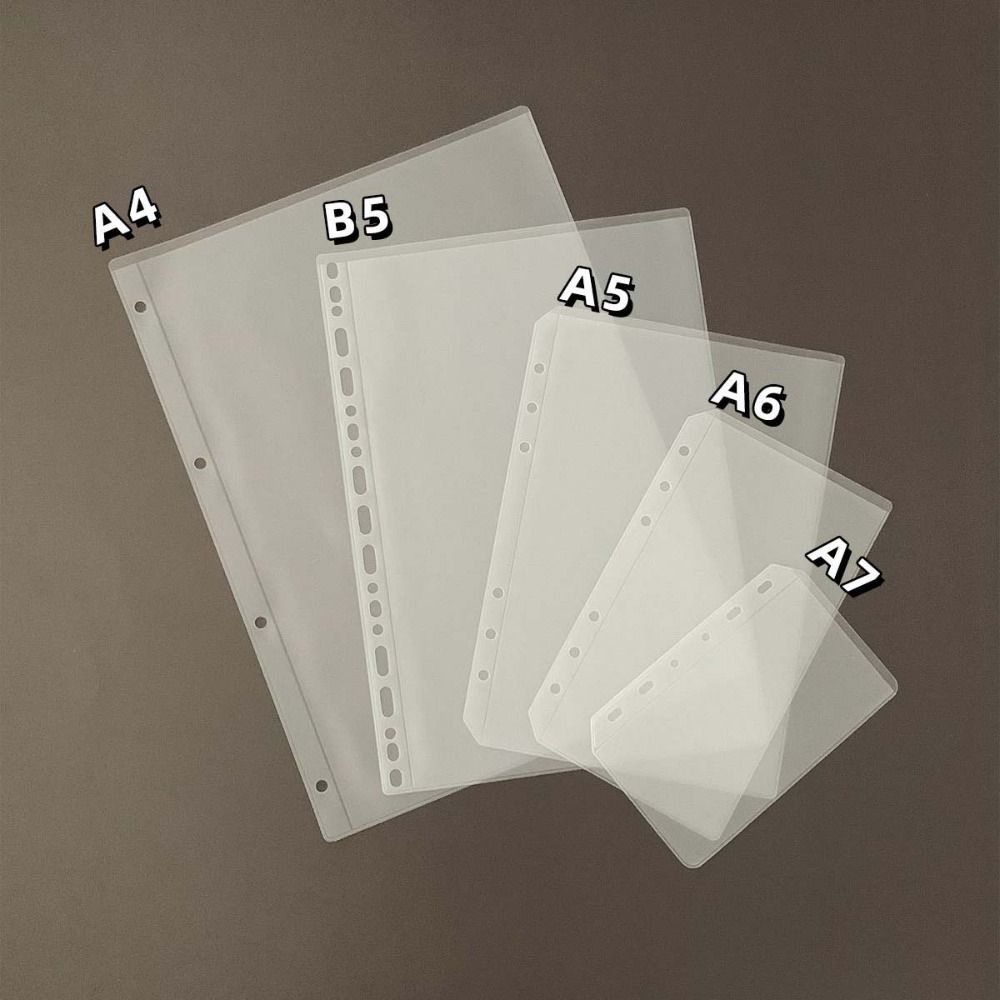 10Pcs PVC Spiral Binder Divider Page Separator Spiral Binder Envelopes Zipper Folders  Photocards