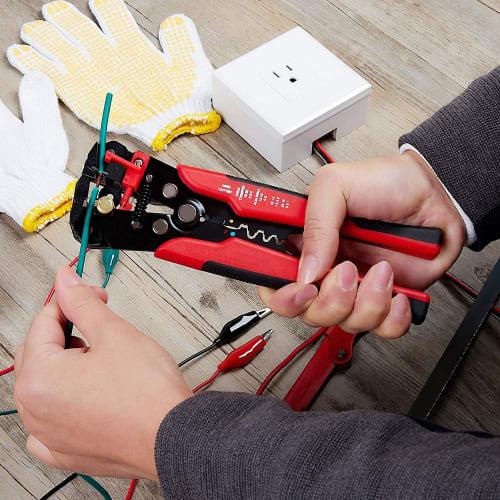 HYCDIYTS Wire Stripper and Electrician's Pliers, 3-in-1 with Wire Cutting, Stripping, and Easy Crimping Functions, Cable Stripper, Automatic Adjustmen
