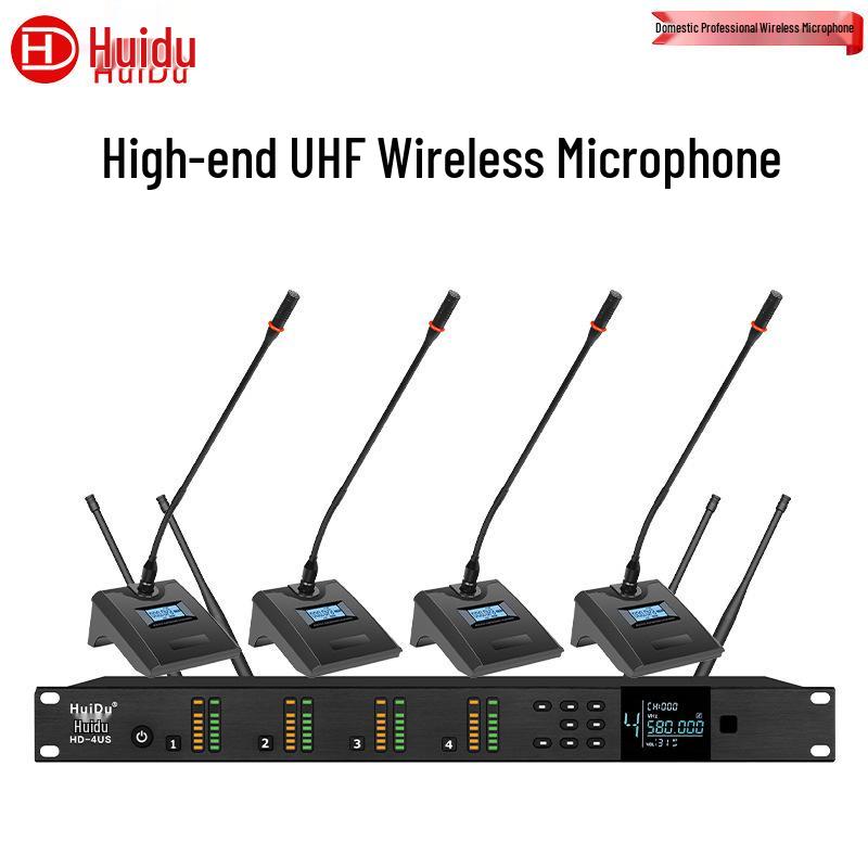 HuiDu HD-2US Профессиональная беспроводная система с двумя петличными микрофонами
