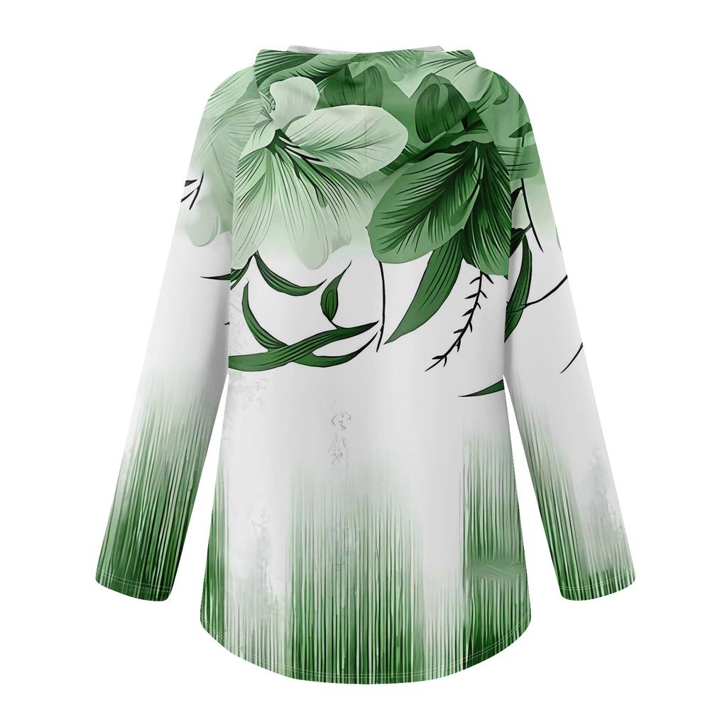 Женские свободные топы с V-образным вырезом и капюшоном с длинными рукавами, повседневные топы, домашние пижамы для отдыха, топы