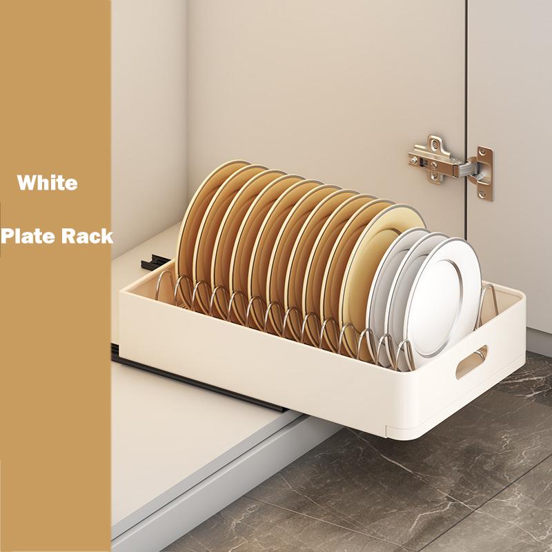 Kitchen Storage Rack with Slide Rails Retractable Drawer Organizer Pull-out Cabinet Organizer Tray Spice Box Kitchen Accessories