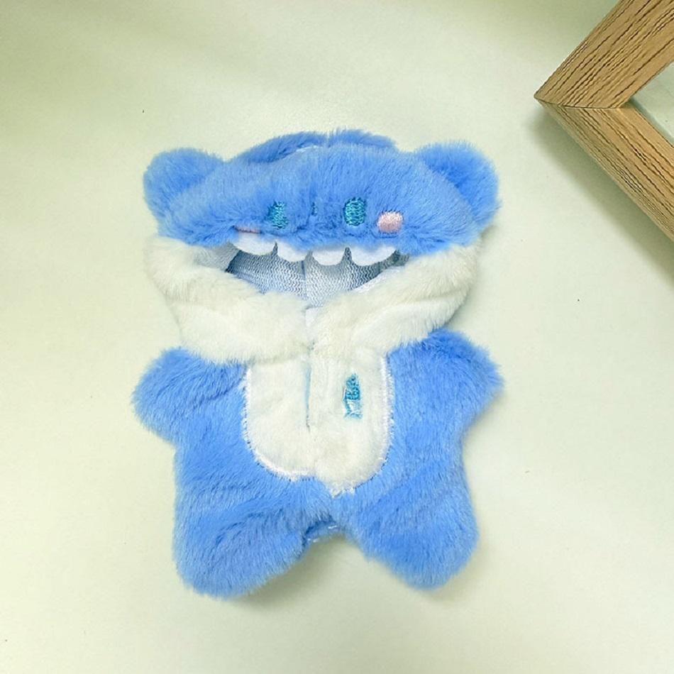 LABUBU4.0 Глубокое Сердце Пароль Милый Мини Плюшевый Наряд Одежда Аксессуары Для Лабубу Акула Кигуруми Одежда Сделай Сам Подарок для Девочки