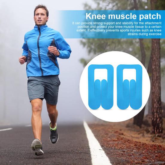 2 шт. Кинезиологическая лента для колена, предварительно нарезанная клейкая спортивная лента для спортзала, фитнеса, кинезиологическая спортивная лента для бега, тенниса, плавания, футбола