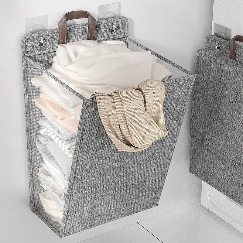 Collapsible Hanging Laundry Basket Wall Mounted Laundry Storage Basket