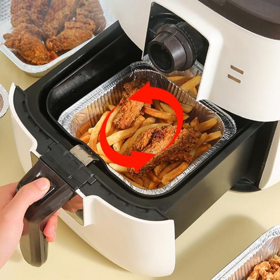 10/30Pcs Disposable Aluminum Foil Pans Waterproof & Oil-Proof Square Baking Foil Box High-Temperature Resistance Baking Pan Liner Kitchen Drip