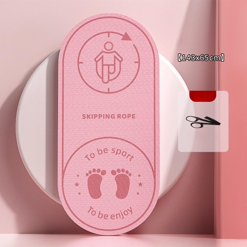 Jumping Rope Shock-absorbing Yoga Mat Fitness Aerobics Soundproof Shockproof Anti Slip Soundproof Thickened Mat Sports Exercise Dance Practice Mat