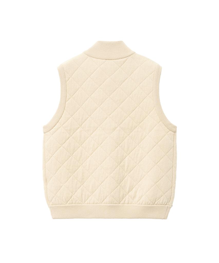 Iolo Quilted Knitting Vest_Creamy Sand