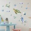 1/4 шт. стикер на стену тема подводного мира морская трава пузырь черепаха морской конек ПВХ украшение для гостиной спальни настенная художественная наклейка товары для дома
