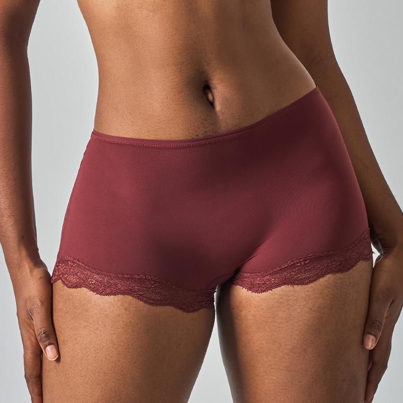 Женские кружевные трусики средней посадки - Сексуальные, с вырезами, высокоэластичные, удобные спортивные боксеры для йоги