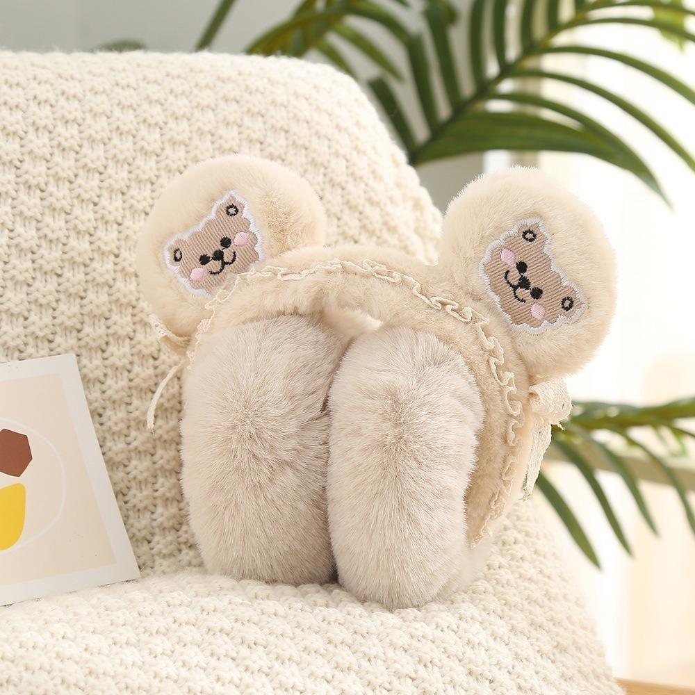 Милые наушники с кроличьими ушками и медвежьими ушками, плюшевая защита для ушей, рождественские подарки, зимние наушники-заслонки для женщин