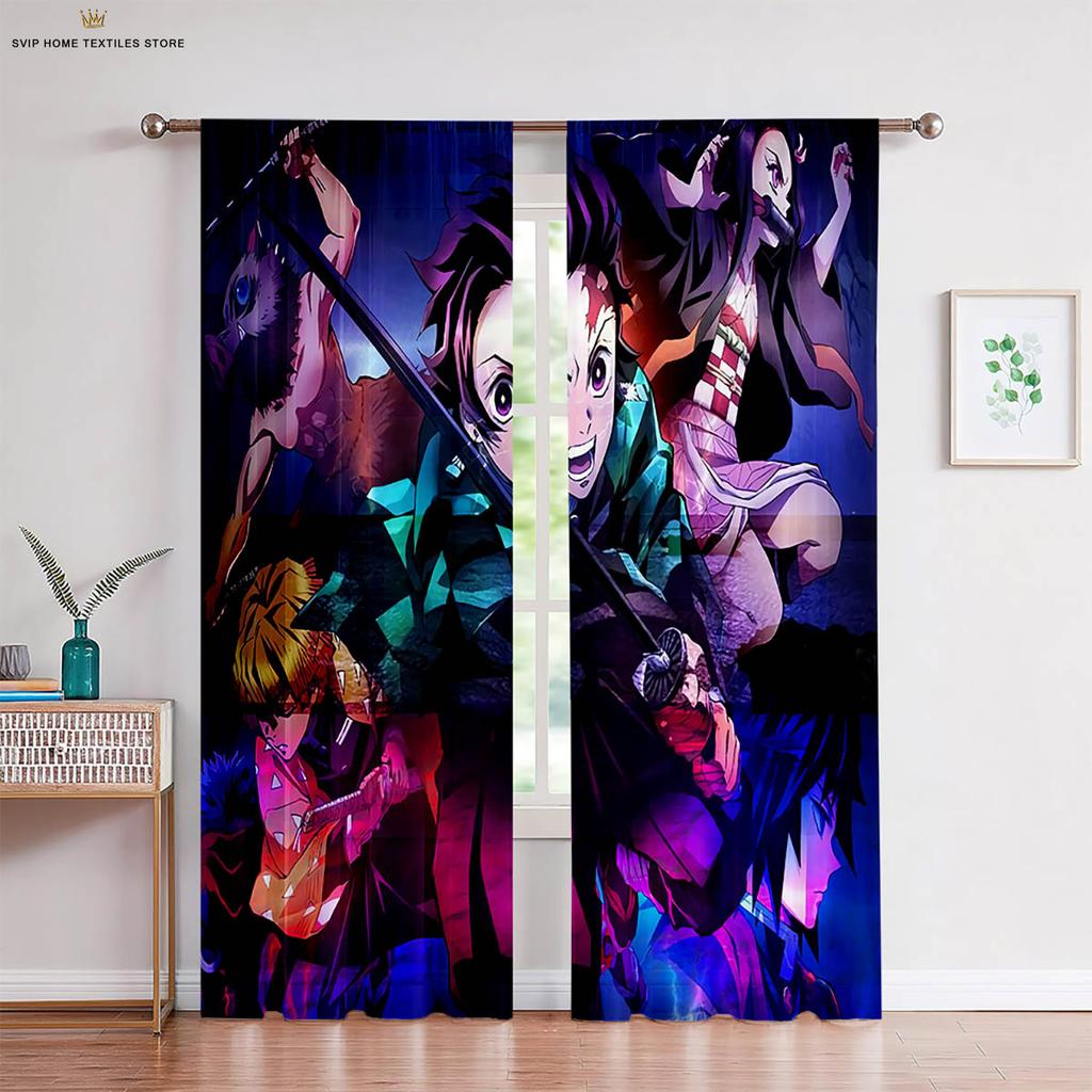 Шторы с принтом в виде горячих японских комиксов, подходят для спальни, общежития, гостиной, кабинета, декоративные шторы