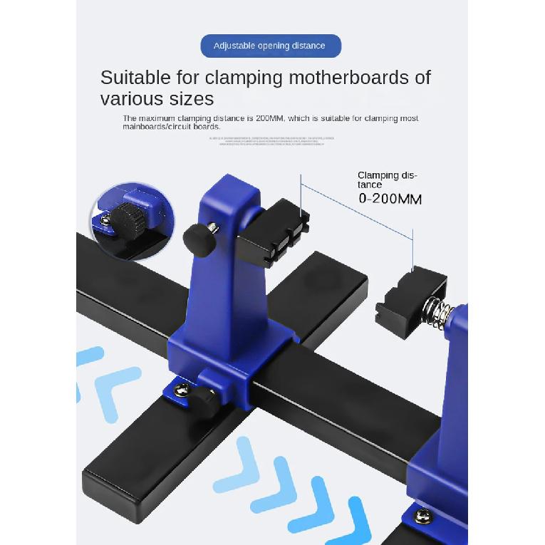 Motherboard Pcb Holder Clamping Kit Frame ESD Safe Clamp Phone Repair Tools 360 Degree Rotation Adjustable Circuit Board Holder