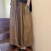 Женские винтажные юбки Эластичная талия Осень Свободные в китайском стиле Высокое качество А-силуэт