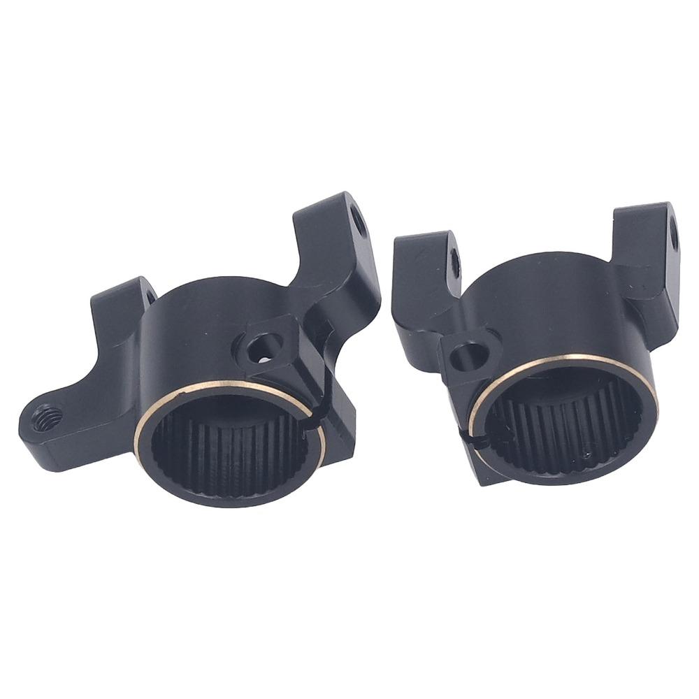 2Pcs/Set Black Brass C Hub Carriers for Axial SCX10 II AR44 1/10 RC Crawler Off-Road Use