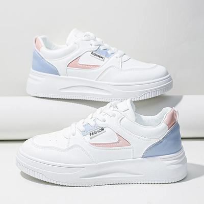 Весенняя новая женская повседневная спортивная обувь 2024 года, удобная обувь для скейтбординга на открытом воздухе, женская обувь на шнуровке на платформе, плоская вулканизированная обувь