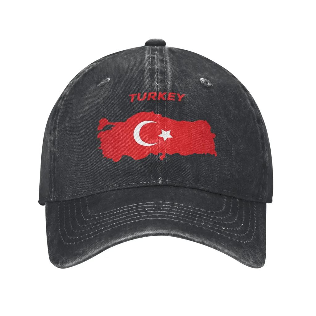 Turkish Flag Turkey Proud  Baseball Cap Vintage Distressed Washed  Sun Cap Unisex Style Outdoor Activities Gift Hats Cap