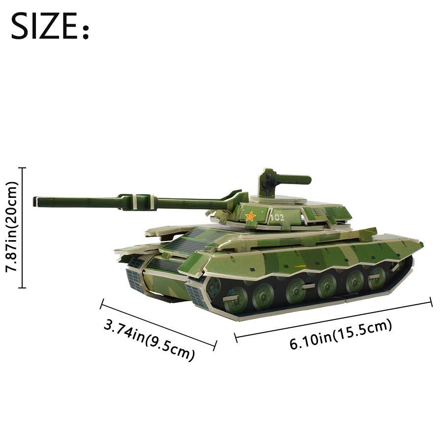 Military Tank 3D DIY Puzzle Model Assembly Paper Jigsaw Puzzle Toys for Children Kid Early Learning Educational Toy Funny Gifts