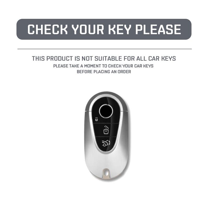 JLCJF1 Alloy Leather Car Key Case Cover Shell For Mercedes Benz 2022 C S Class W206 W223 S350 C260 C300 S400 S450 S500 Auto Accessories