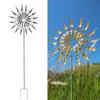 Ветряная мельница Metal Yard Windmill, ветряная садовая вращающаяся мельница, устойчивая к погодным условиям, со светоотражающим покрытием