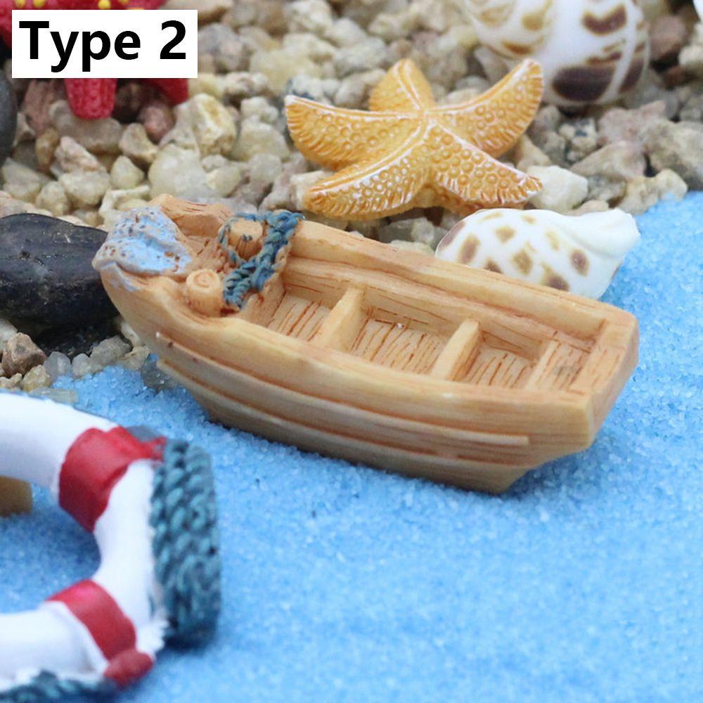 Accessories Micro Landscape Miniature Ship Home Decorations Boat Figurine Artificial Paddle
