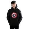 Marvel Mens Captain America Splatter Shield Hoodie