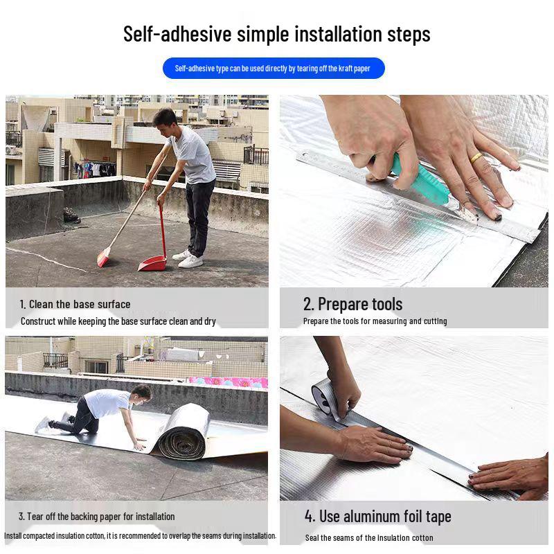 150x50cm Self-Adhesive Aluminum Foil Sound & Heat Insulation for Car Chassis, Doors & Engine Hoods