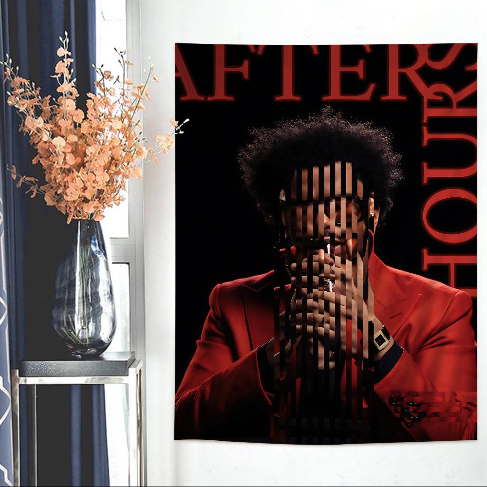 Pop Singer TThe WWeeknd Hippie Wall Hanging Tapestries Art Science Fiction Room Home Decor Kawaii Room Decor