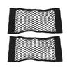 2 шт. Автомобильная сетка для хранения в багажнике Черная Двухслойная сетка для хранения Сетчатый мешок Мобильный телефон Кошелек Ключи Мелкий
