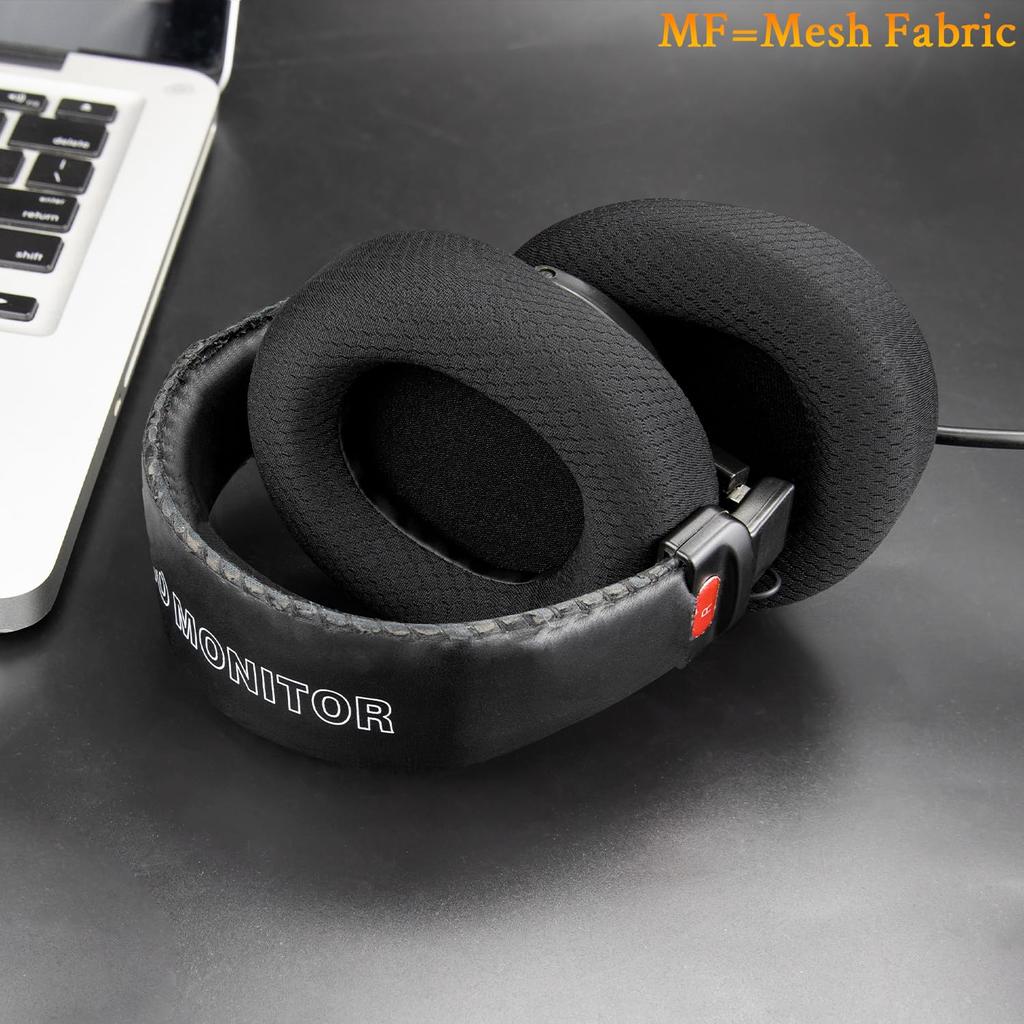 Амбушюры SOULWIT сетчатая ткань для наушников SONY, сменные амбушюры, шумоизоляционные пенные амбушюры, черные MDR-CD900ST / MDR-7506 / MDR-V6 / MDR-V7