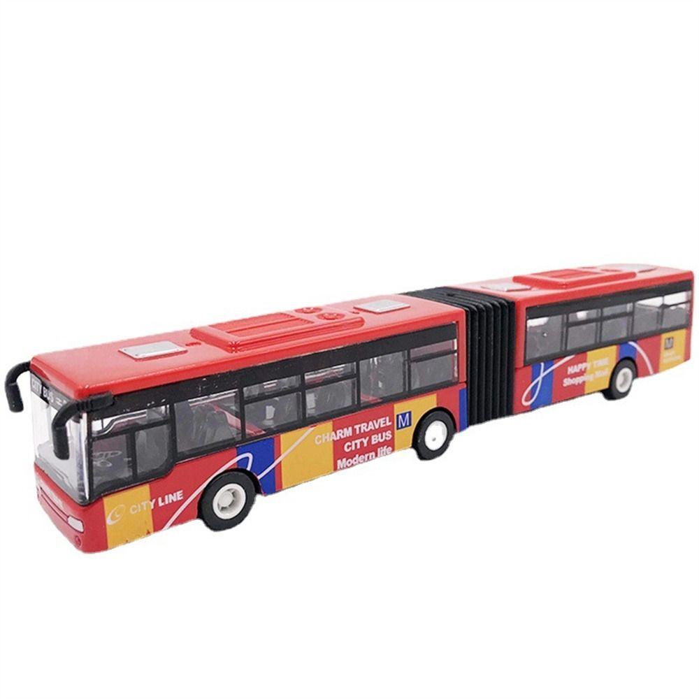 Vehicles Car Bus Model Pull Back and Go Articulated Bus Diecast Bus Toy Pull Back Toys Bus Model