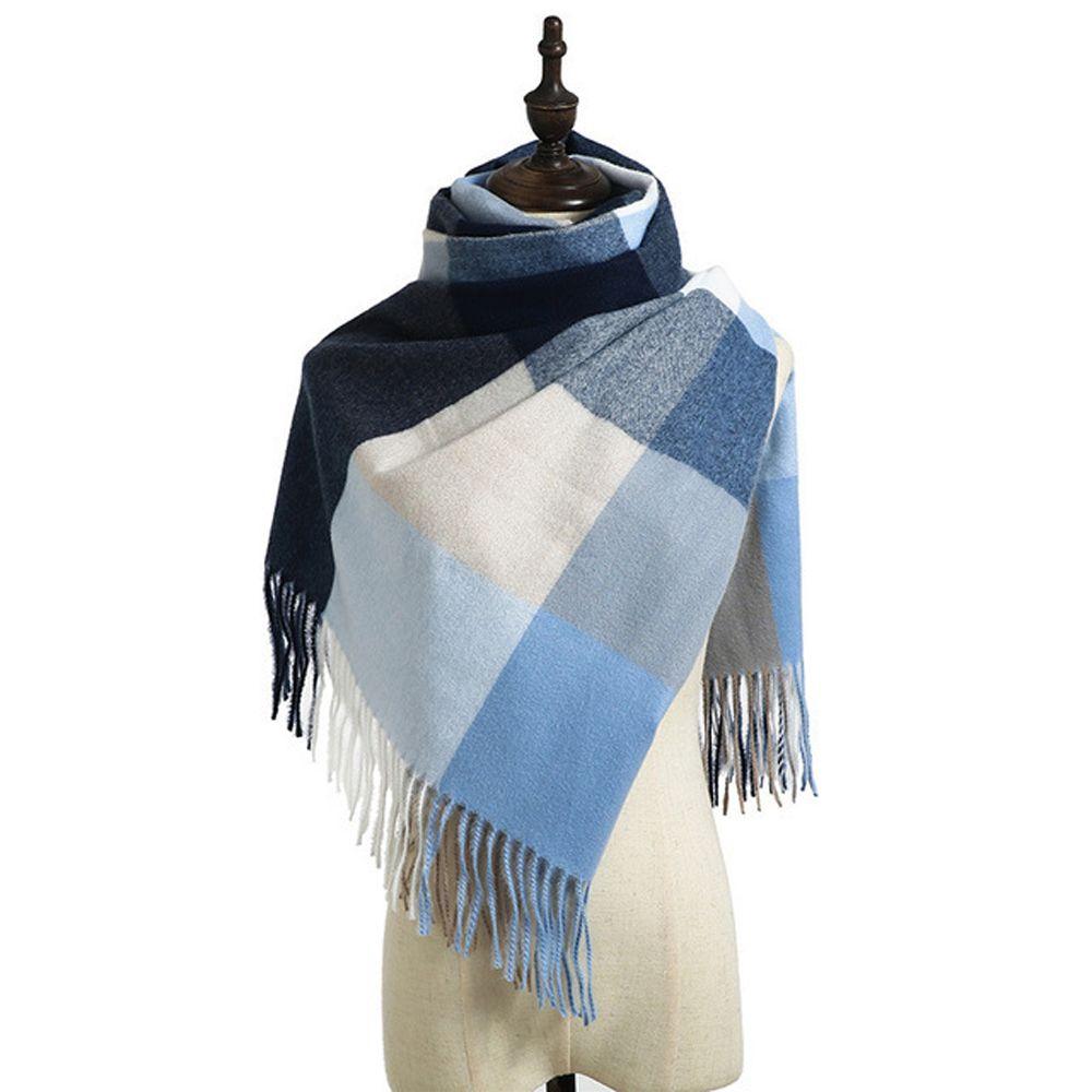 Warm Luxury Brand Autumn Winter Shawl Scarf Korean Style Scarf Warm Shawl Wrap Women Plaid Scarf