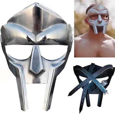 Маска MF Doom Гладиатор Mad-villain 18G Сталь Латунь Лицевая броня Средневековый шлем