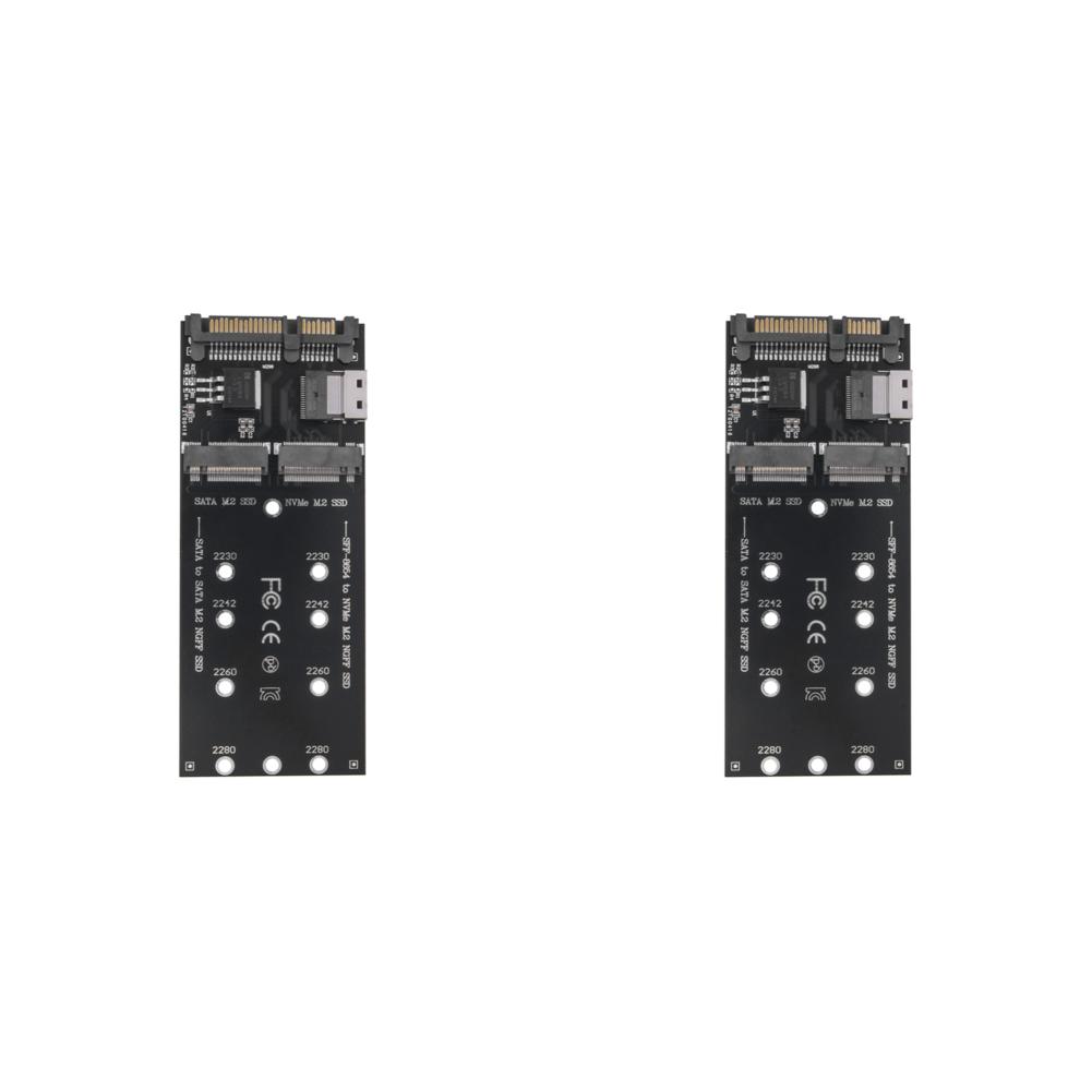Адаптер M.2 на SATA, Конвертер SFF-8654 в M2 NVME SSD, 22-контактная SATA-плата расширения M2, Комбинированный адаптер 2 в 1 для материнской платы