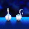 925 Sterling Silver Hot Shiny Zircon Earrings Genuine Natural Freshwater Pearl New Fashion High Jewelry Gift for Women