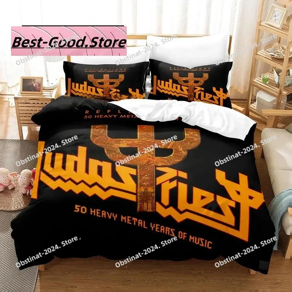 Модный 3D-печатный комплект постельного белья J-Judas Priest для мальчиков и девочек, размер Twin, Queen, Full, с пододеяльником и наволочками, для кровати, взрослой спальни