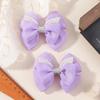 2Pcs 3.34inch Kids Bows Pearl Ribbon Hair Clips for Baby Girls Boutique Delicate Bowknot Barrette Palace Princess Style Headwear