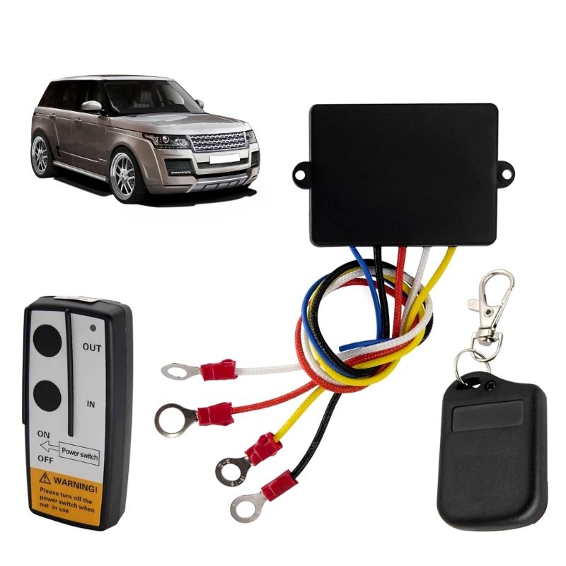 Wireless Winch Remote Control Kit Handset Switch Controller Receiver Kit Winch Control System for Car ATV Truck SUV