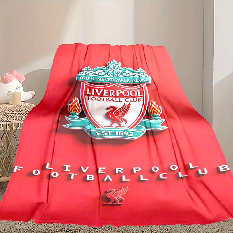 Liverpool FC Blanket, Valentine's Day, Halloween, Thanksgiving Gift Blankets, Home Blanket for Bed and Couch Use