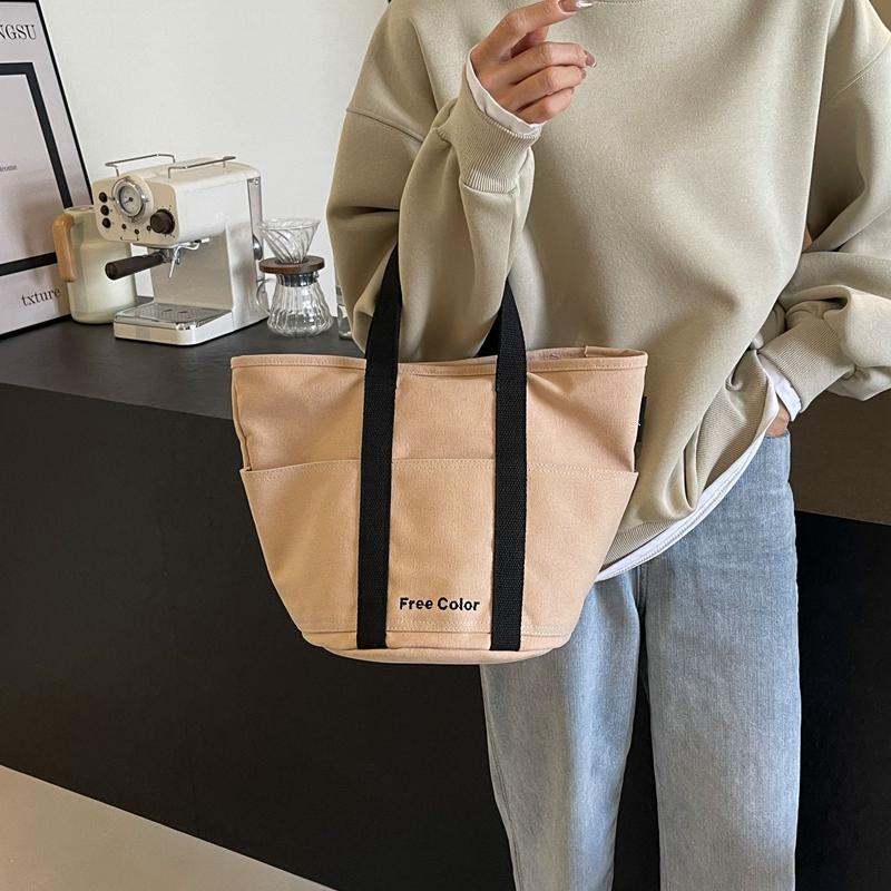 Холщовая сумка, портативная сумка через плечо большой емкости, женская большая сумка