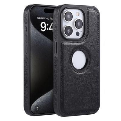 Роскошный Бизнес-чехол из ПУ-кожи и Коровьей кожи для iPhone 17 17Air 11 12 13 14 15 16 Pro Max Plus С отверстием для логотипа Ударопрочная Защитная крышка