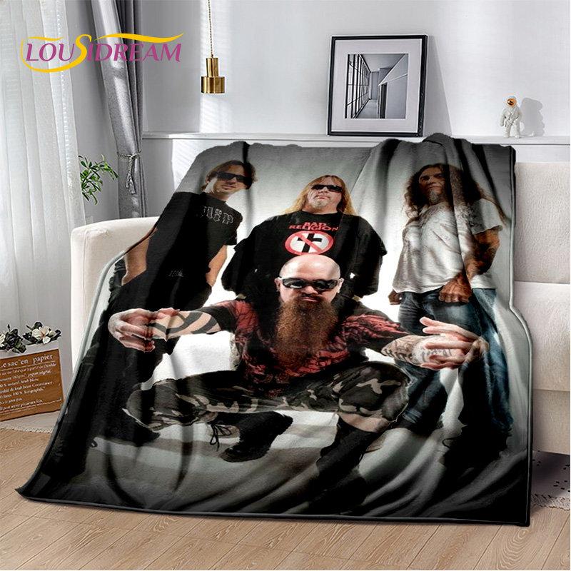 Мягкое плюшевое одеяло Slayer Heavy Metal Band, фланелевое одеяло, одеяло для гостиной, спальни, кровати, дивана, чехол для пикника, теплое детское одеяло