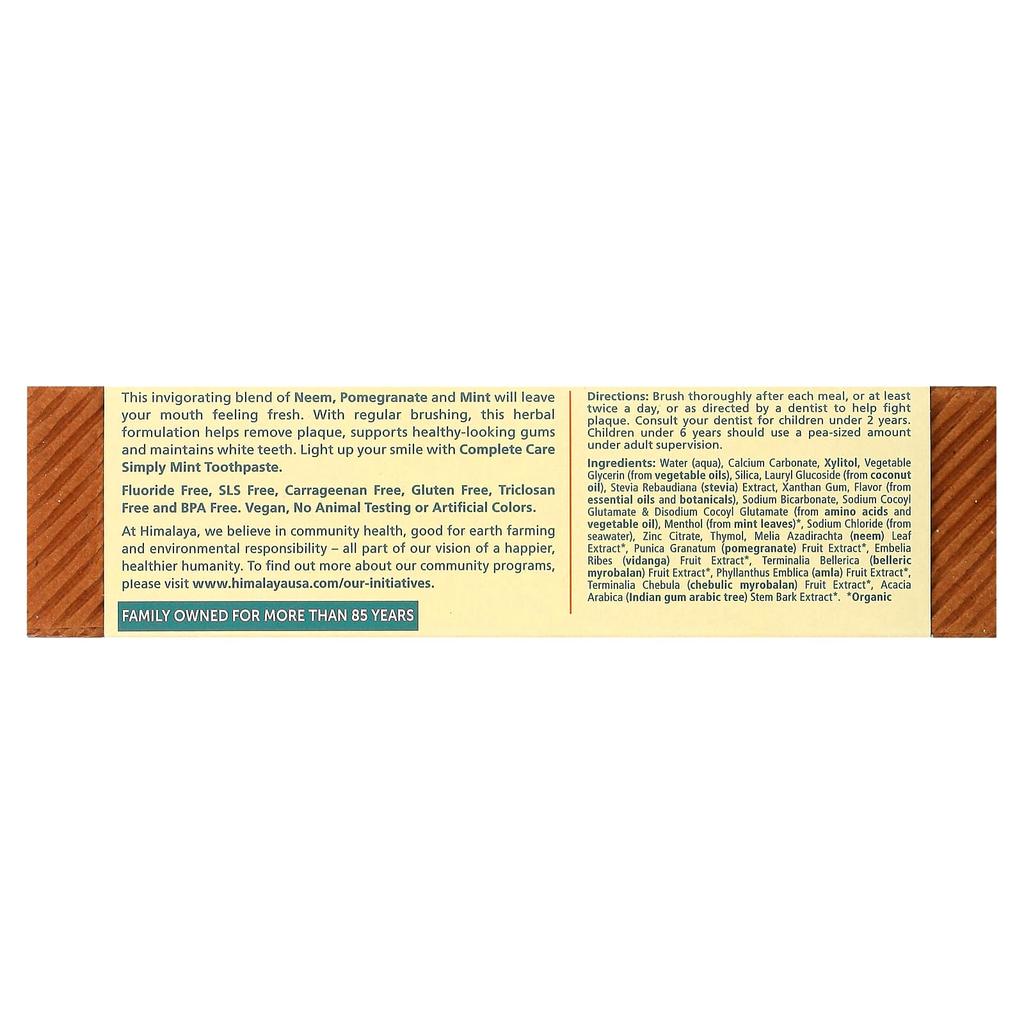 Himalaya Botanique, Зубная паста Complete Care, Simply Mint, 150 г (5,29 унции)