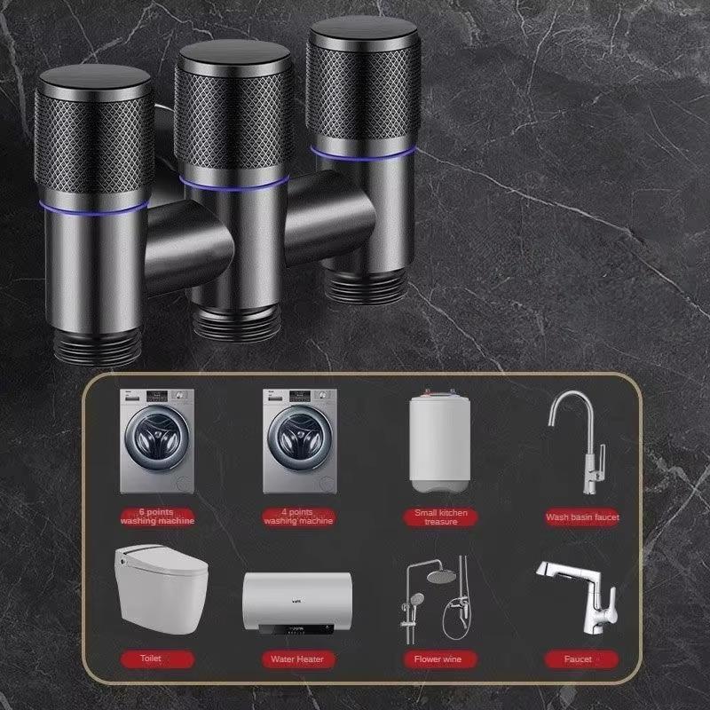 Один вход на три выхода Ванная Балкон Кухня Фитинги впускного клапана из нержавеющей стали Клапан Фитинги для унитаза Фитинги для ванной комнаты